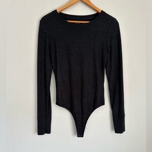 Abercrombie & Fitch Black and blue  Long Sleeve Bodysuit